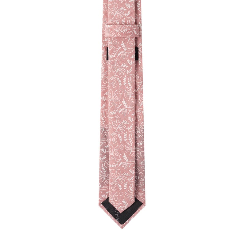 Jacob Alexander Men's Slim Width 2.75" Floral Neck Tie - Dusty Rose - Image 2